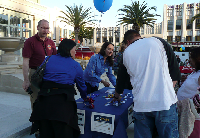 Volunteers in action.